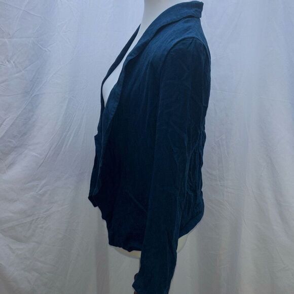 Anthropologie x Cartonnier blue llama lined blazer jacket XS summer weight - Picture 3 of 9